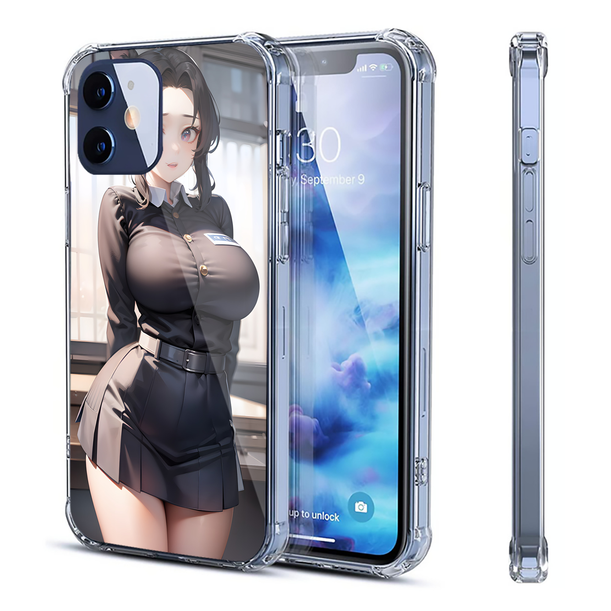 （画像用） 鬼滅の刃（きめつのやいば）蟲柱-胡蝶 しのぶ／こちょう しのぶ Kochou Shinobu 【iPhone 12シリーズ対応】透明スマホケース（クリアソフトケース）